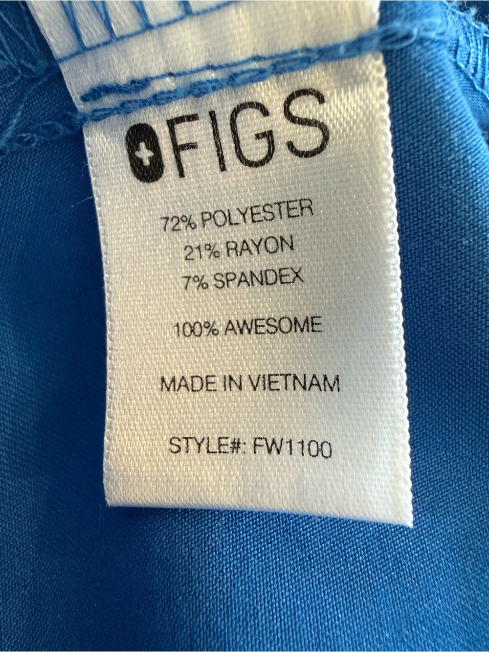 FIGS Casma Three-Pocket Scrub Top Royal Blue Women’s Small FW1100 - Picture 7 of 8